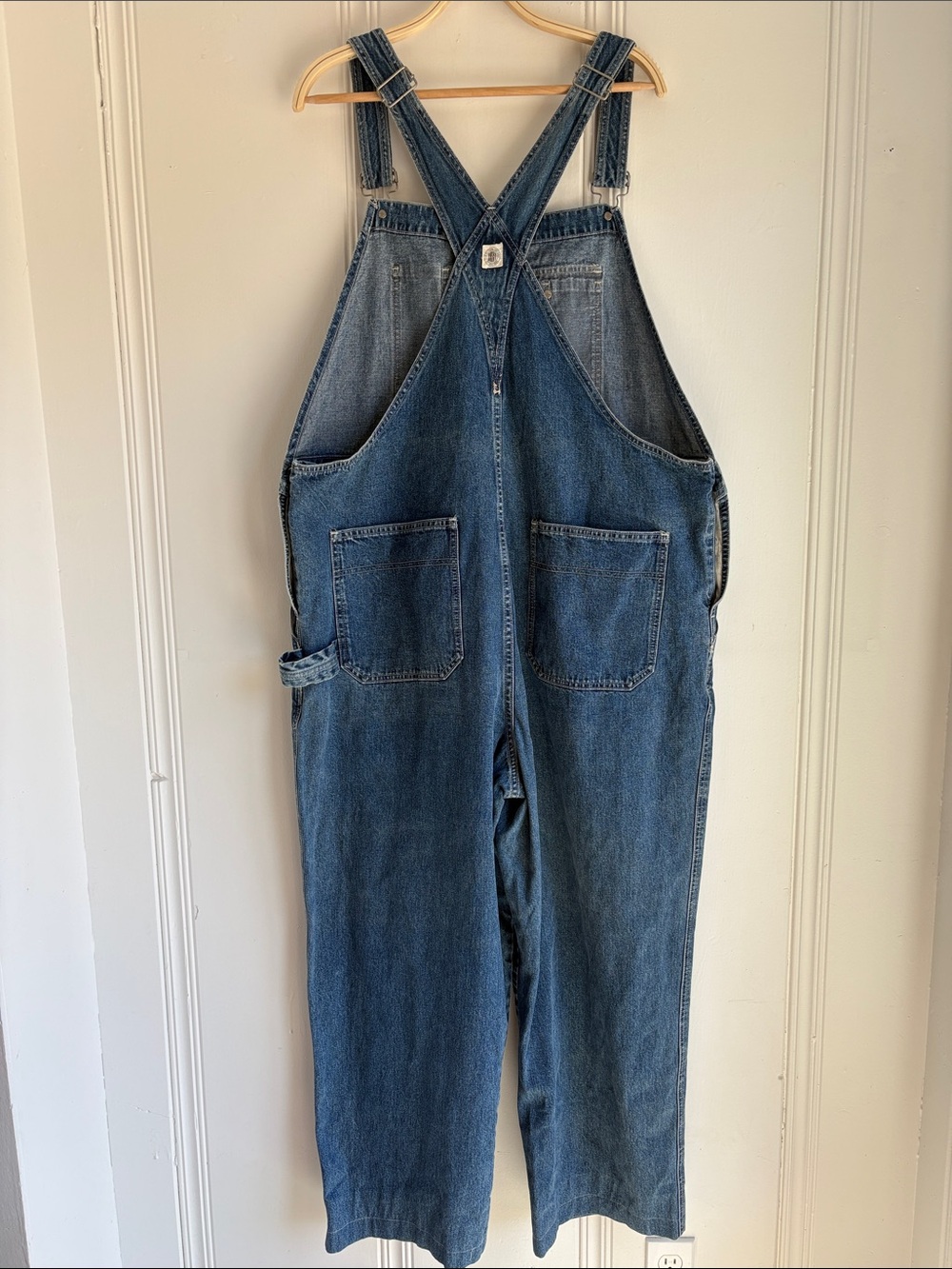Vintage DKNY Jeans Classic Dark Blue Denim Overalls - Picture 2 of 12